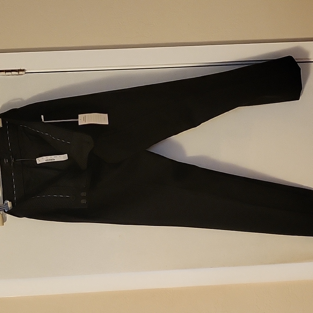 J. Crew 365 Black Wool Stretch Straight Leg Trousers 8P